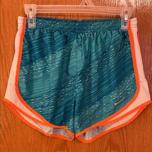 Nike Teal and Orange Running Shorts